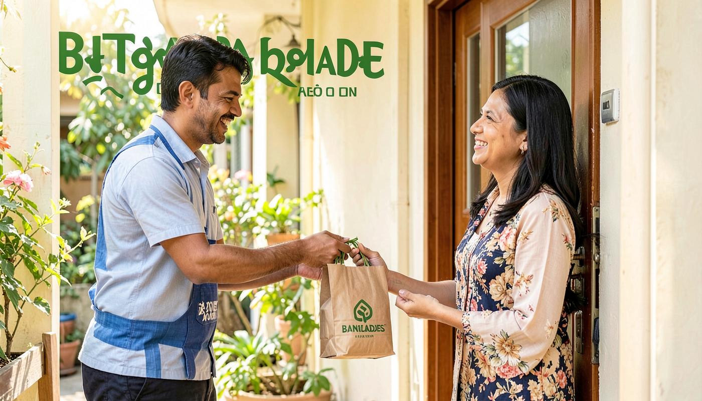 Natural Crops groceries delivered to a customer’s door